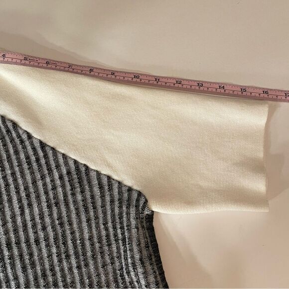 White + Warren 3/4 Sleeve Black and White Sweater size XS - Picture 10 of 11